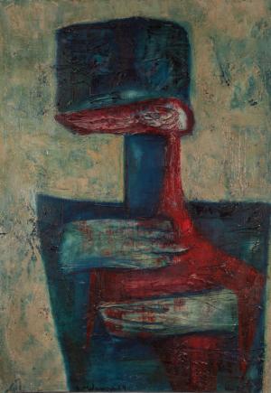 Bahman Mohassess, Personage with Bird, 1964